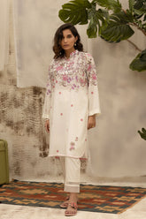 DC-0480 OFFWHITE DIGITAL PRINTED KURTA